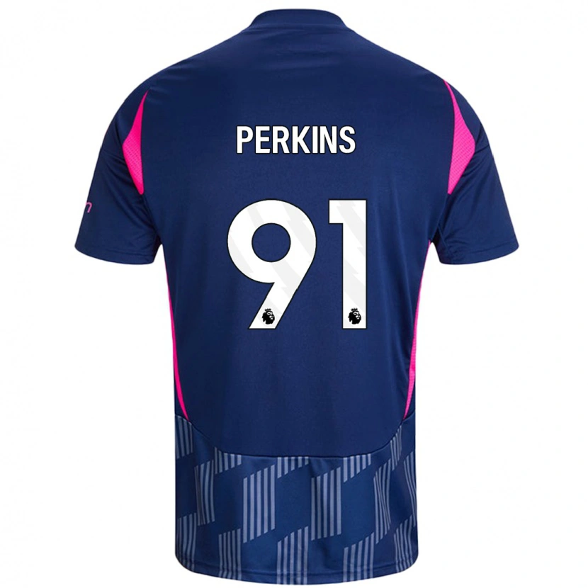 Danxen Mujer Camiseta Jack Perkins #91 Azul Real Rosa 2ª Equipación 2024/25 La Camisa México