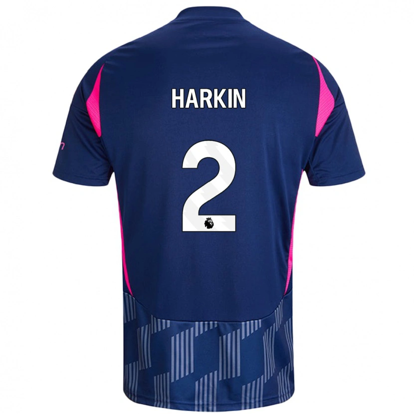 Danxen Mujer Camiseta Lyndsey Harkin #2 Azul Real Rosa 2ª Equipación 2024/25 La Camisa México