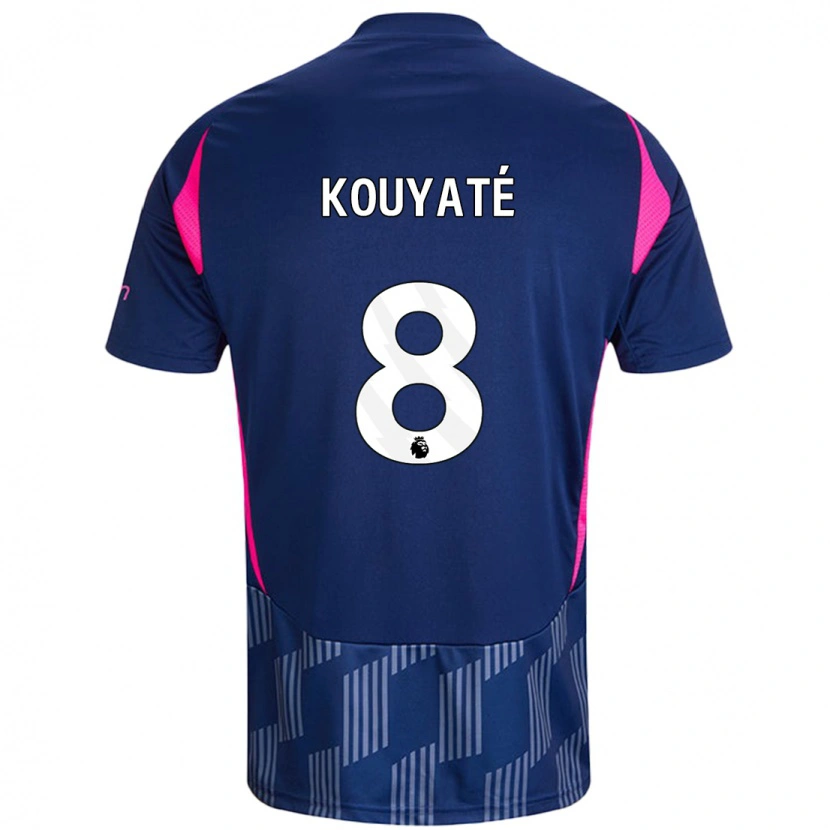 Danxen Mujer Camiseta Cheikhou Kouyaté #8 Azul Real Rosa 2ª Equipación 2024/25 La Camisa México