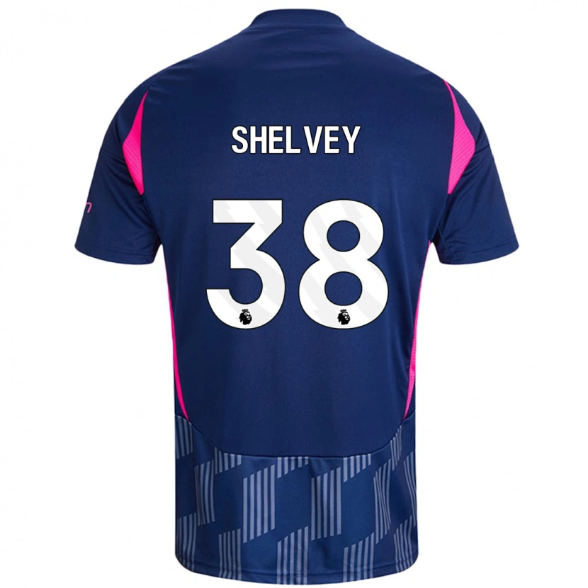 Danxen Mujer Camiseta George Shelvey #38 Azul Real Rosa 2ª Equipación 2024/25 La Camisa México
