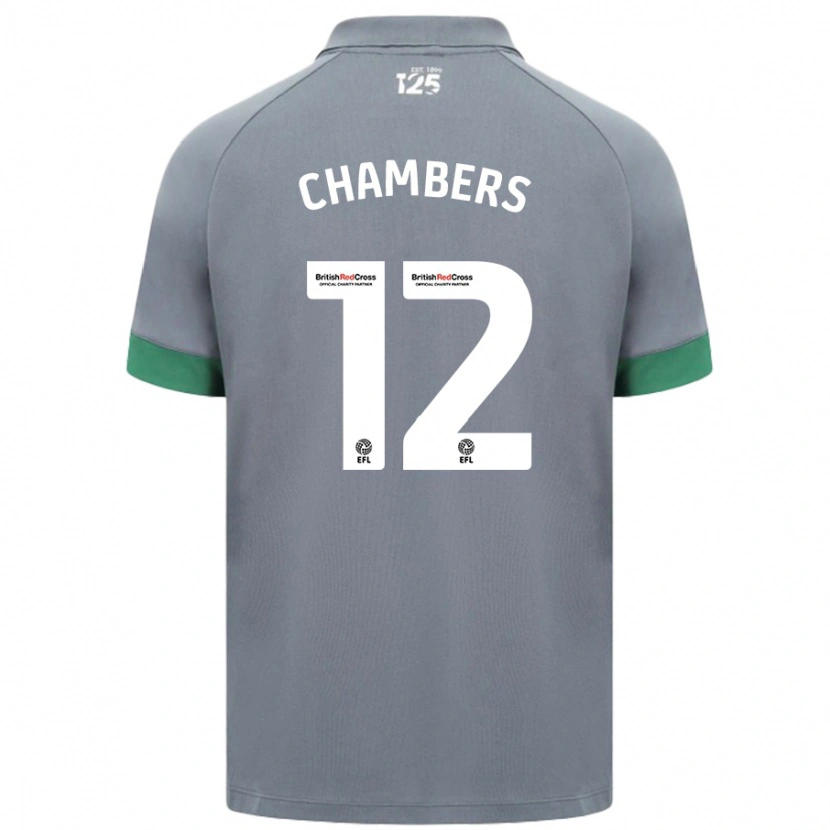 Danxen Mujer Camiseta Calum Chambers #12 Gris Oscuro 2ª Equipación 2024/25 La Camisa México
