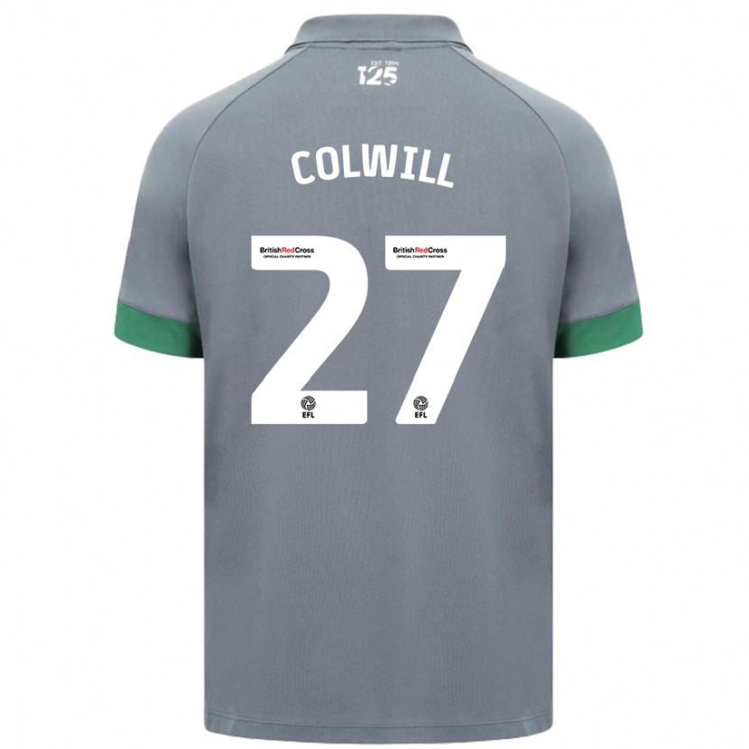 Danxen Mujer Camiseta Rubin Colwill #27 Gris Oscuro 2ª Equipación 2024/25 La Camisa México
