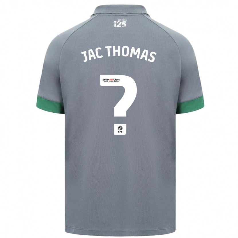 Danxen Mujer Camiseta Jac Thomas #0 Gris Oscuro 2ª Equipación 2024/25 La Camisa México