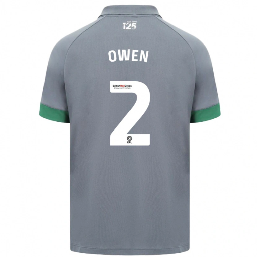 Danxen Mujer Camiseta Lisa Owen #2 Gris Oscuro 2ª Equipación 2024/25 La Camisa México