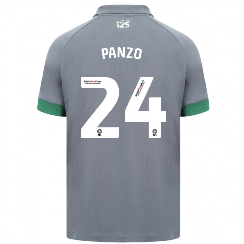 Danxen Mujer Camiseta Jonathan Panzo #24 Gris Oscuro 2ª Equipación 2024/25 La Camisa México