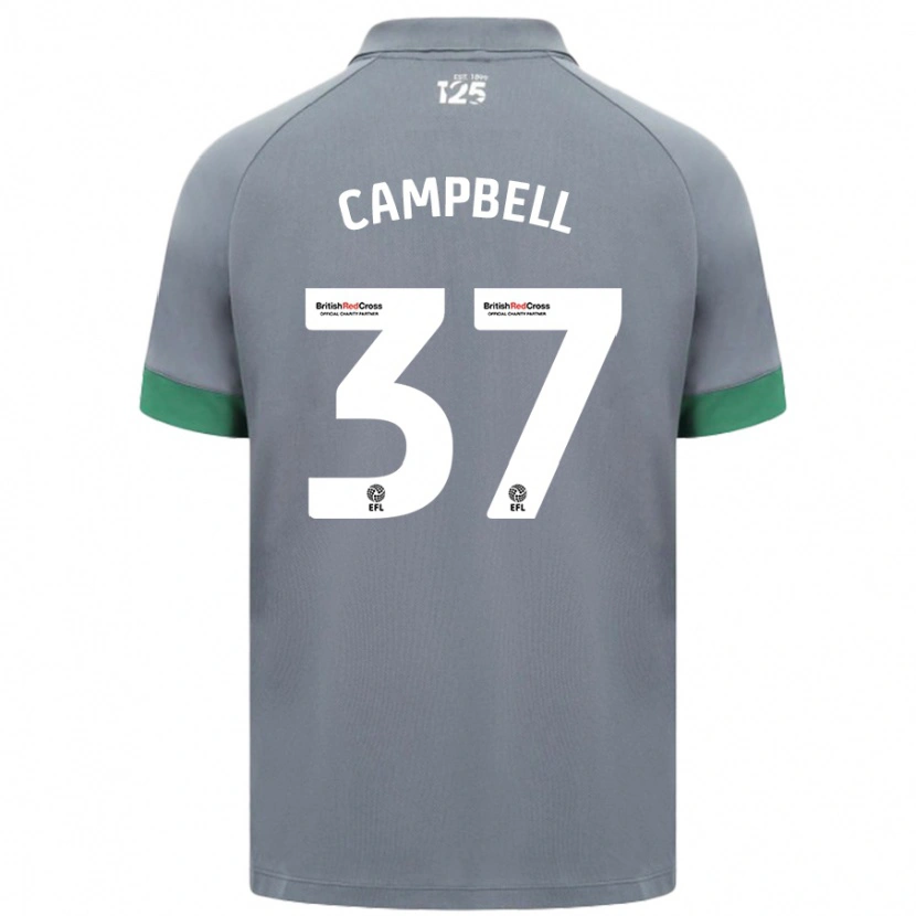 Danxen Mujer Camiseta Vontae Daley-Campbell #37 Gris Oscuro 2ª Equipación 2024/25 La Camisa México