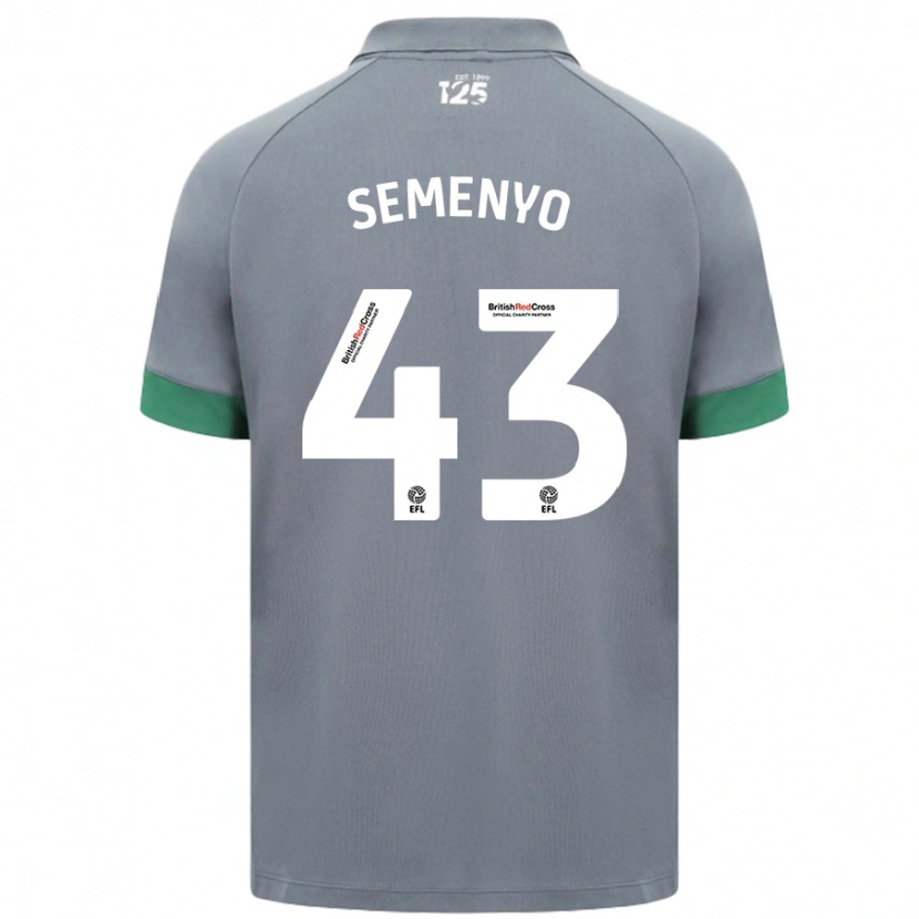 Danxen Mujer Camiseta Jai Semenyo #43 Gris Oscuro 2ª Equipación 2024/25 La Camisa México