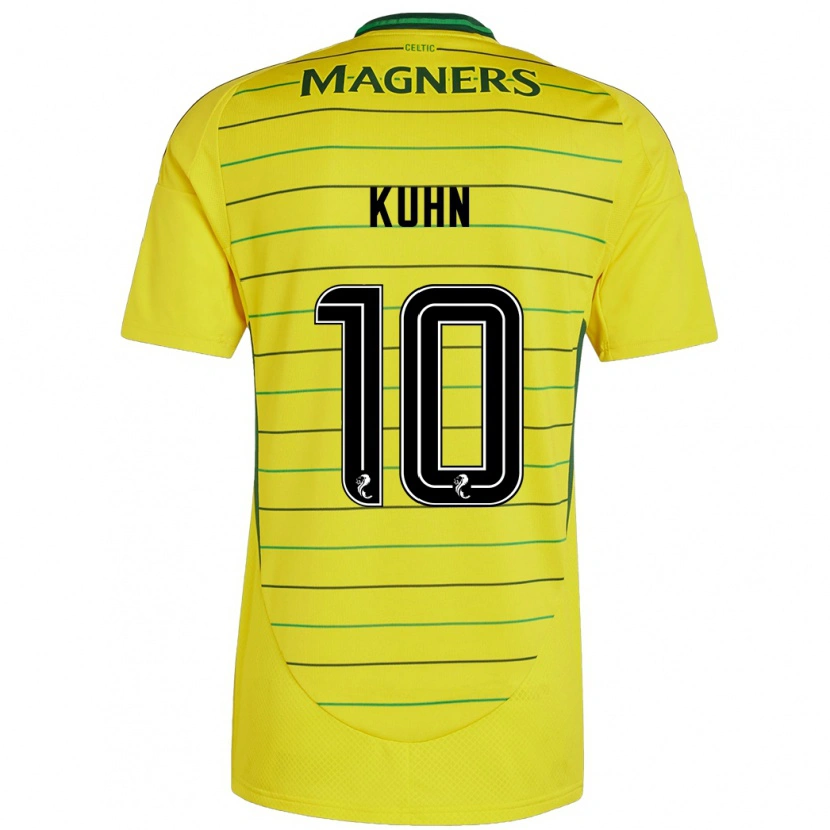 Danxen Mujer Camiseta Nicolas Kühn #10 Amarillo 2ª Equipación 2024/25 La Camisa México