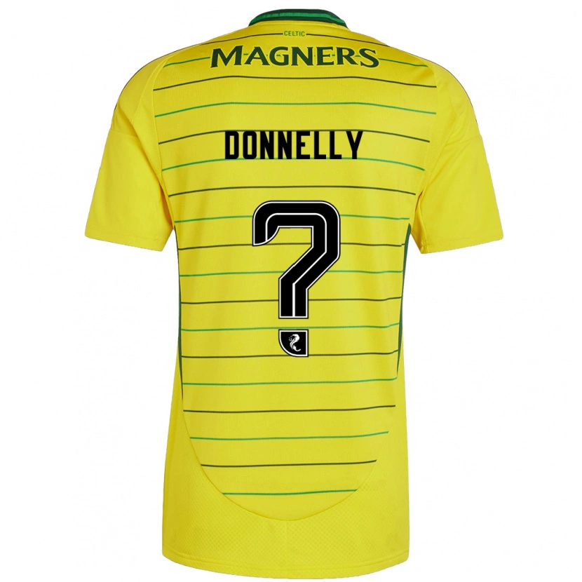 Danxen Mujer Camiseta Jacob Donnelly #0 Amarillo 2ª Equipación 2024/25 La Camisa México