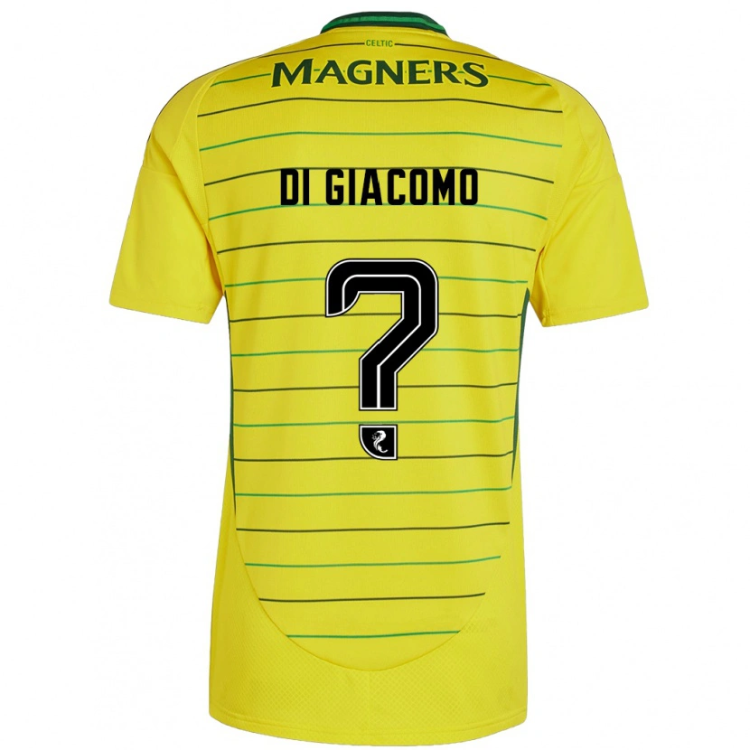 Danxen Mujer Camiseta Rocco Di Giacomo #0 Amarillo 2ª Equipación 2024/25 La Camisa México