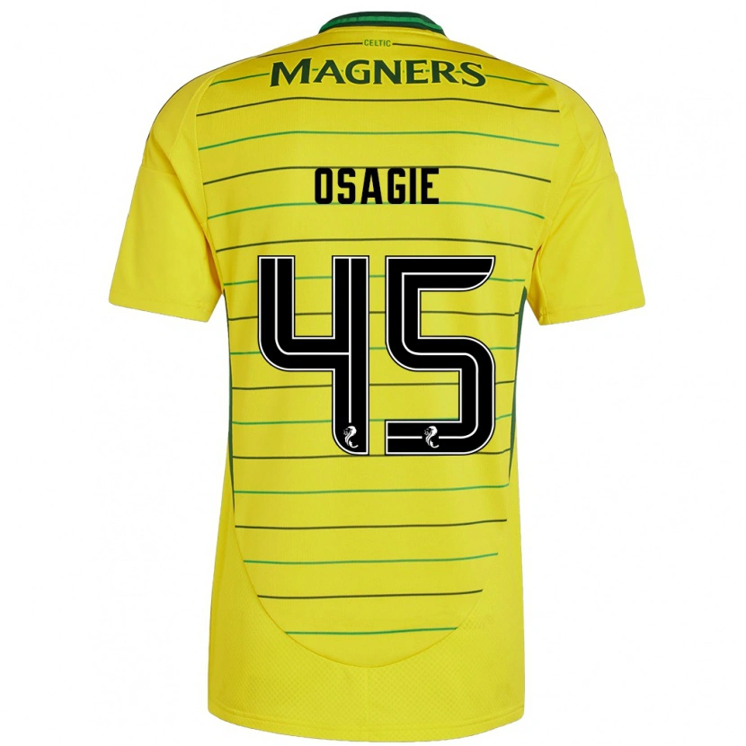 Danxen Mujer Camiseta Justin Osagie #45 Amarillo 2ª Equipación 2024/25 La Camisa México