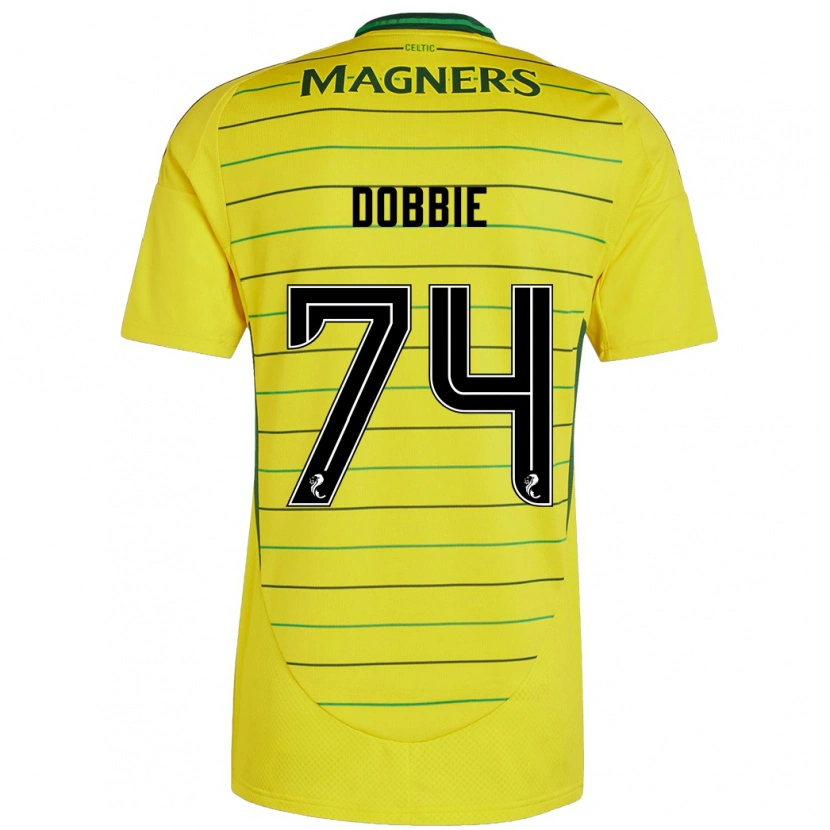 Danxen Mujer Camiseta Lewis Dobbie #74 Amarillo 2ª Equipación 2024/25 La Camisa México