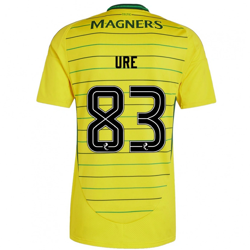 Danxen Mujer Camiseta Kyle Ure #83 Amarillo 2ª Equipación 2024/25 La Camisa México