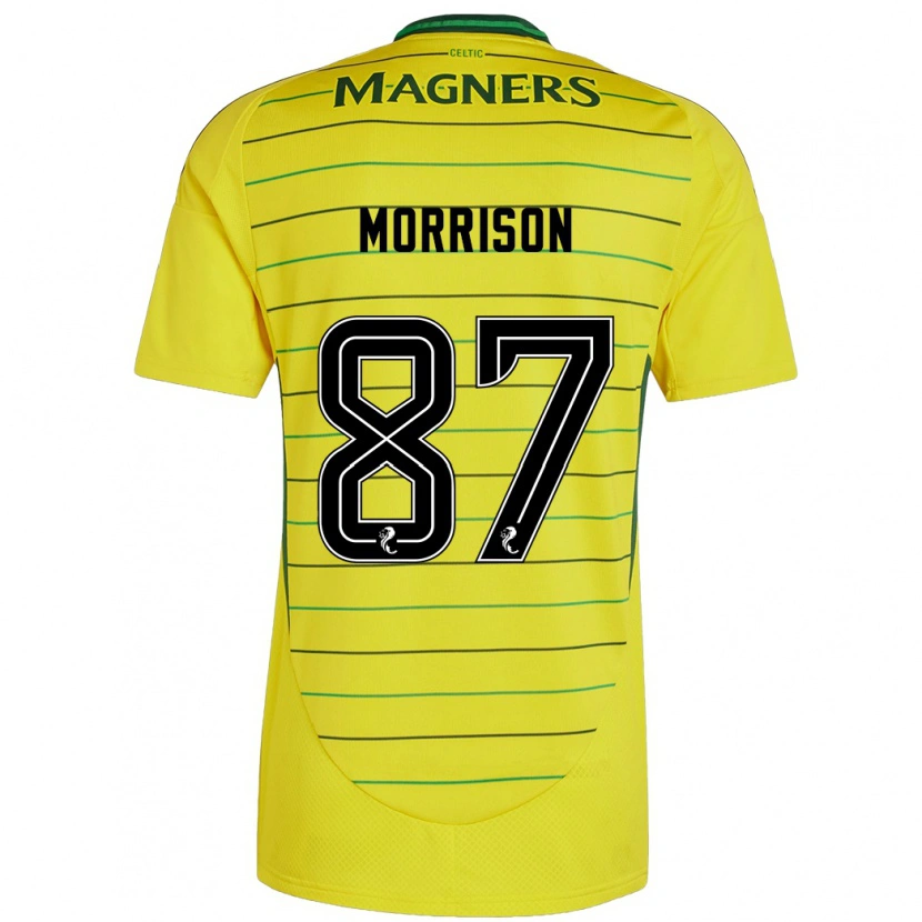 Danxen Mujer Camiseta Joe Morrison #87 Amarillo 2ª Equipación 2024/25 La Camisa México