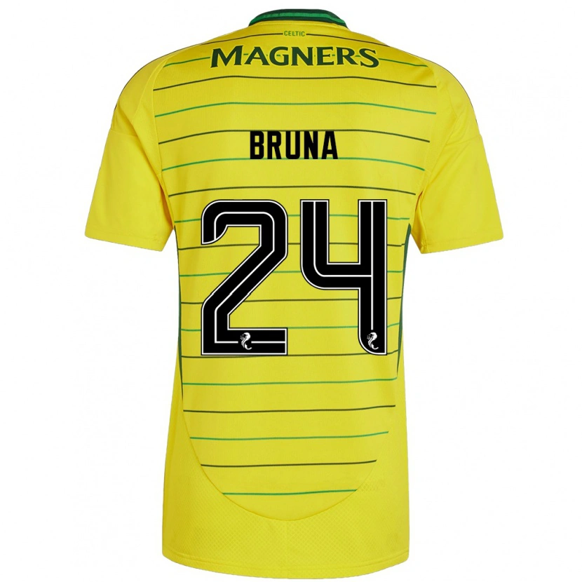 Danxen Mujer Camiseta Bruna Lourenço #24 Amarillo 2ª Equipación 2024/25 La Camisa México