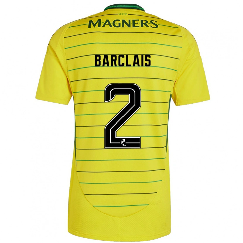 Danxen Mujer Camiseta Celya Barclais #2 Amarillo 2ª Equipación 2024/25 La Camisa México