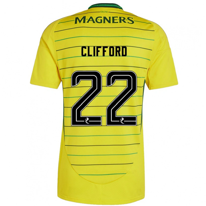 Danxen Mujer Camiseta Lucy Ashworth-Clifford #22 Amarillo 2ª Equipación 2024/25 La Camisa México