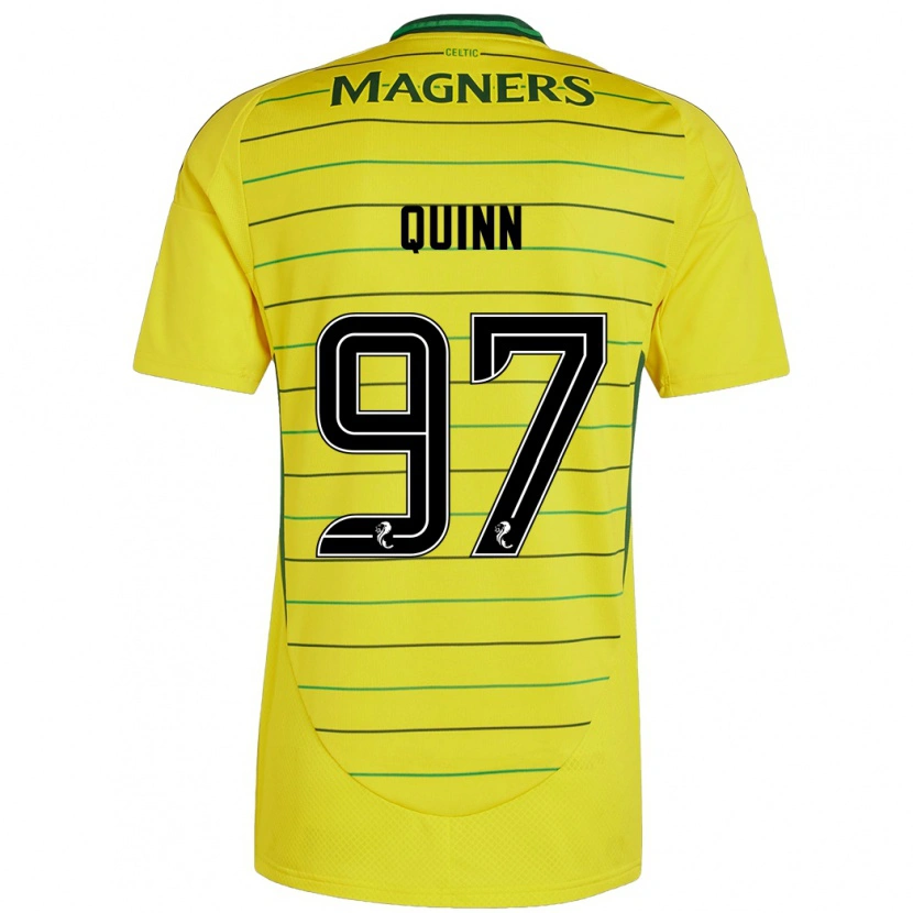 Danxen Mujer Camiseta Ben Quinn #97 Amarillo 2ª Equipación 2024/25 La Camisa México