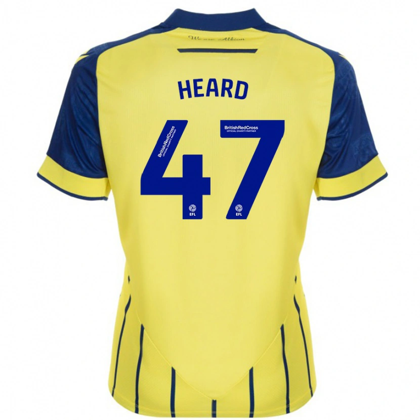 Danxen Mujer Camiseta Fenton Heard #47 Amarillo Azul 2ª Equipación 2024/25 La Camisa México