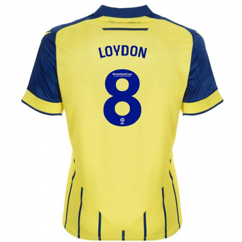 Danxen Mujer Camiseta Abi Loydon #8 Amarillo Azul 2ª Equipación 2024/25 La Camisa México