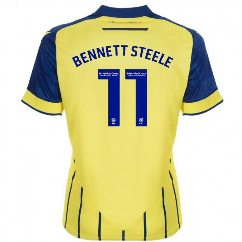 Danxen Mujer Camiseta Lizzie Bennett-Steele #11 Amarillo Azul 2ª Equipación 2024/25 La Camisa México