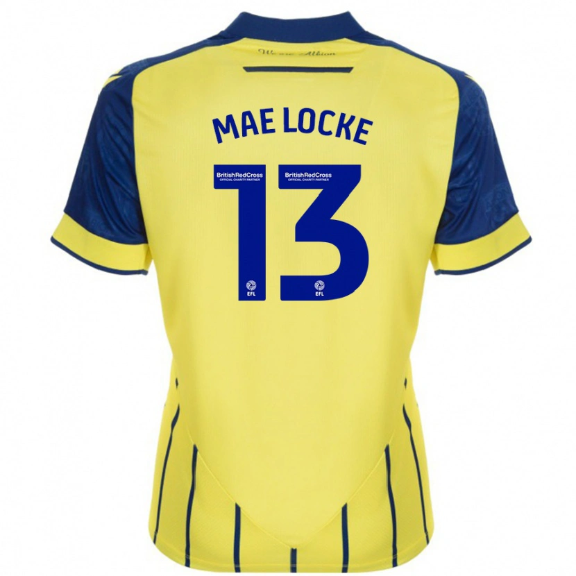 Danxen Mujer Camiseta Ellie Mae Locke #13 Amarillo Azul 2ª Equipación 2024/25 La Camisa México