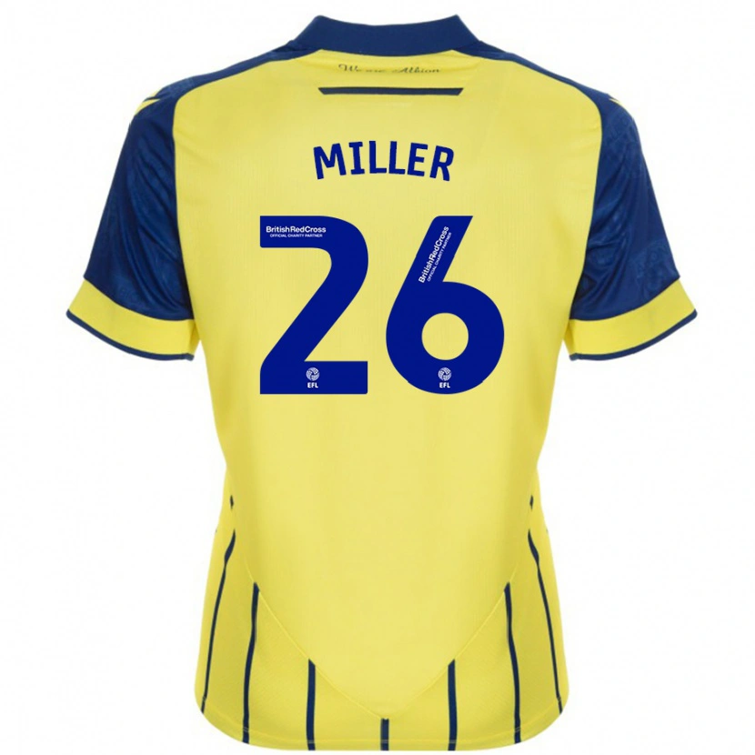 Danxen Mujer Camiseta Nna Miller #26 Amarillo Azul 2ª Equipación 2024/25 La Camisa México