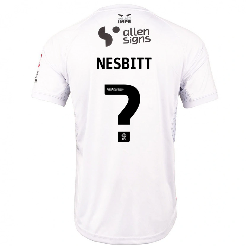 Danxen Mujer Camiseta Tom Nesbitt #0 Rojo Blanco 2ª Equipación 2024/25 La Camisa México