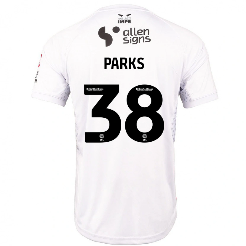 Danxen Mujer Camiseta Charlie Parks #38 Rojo Blanco 2ª Equipación 2024/25 La Camisa México