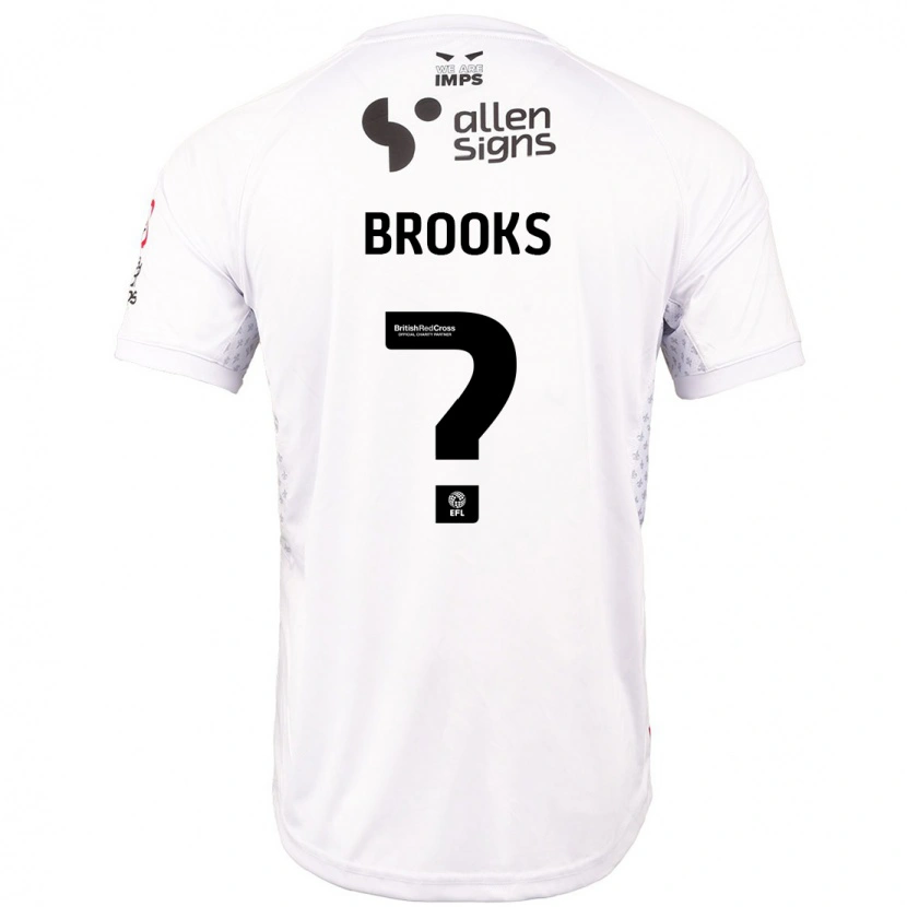 Danxen Mujer Camiseta Billy Brooks #0 Rojo Blanco 2ª Equipación 2024/25 La Camisa México