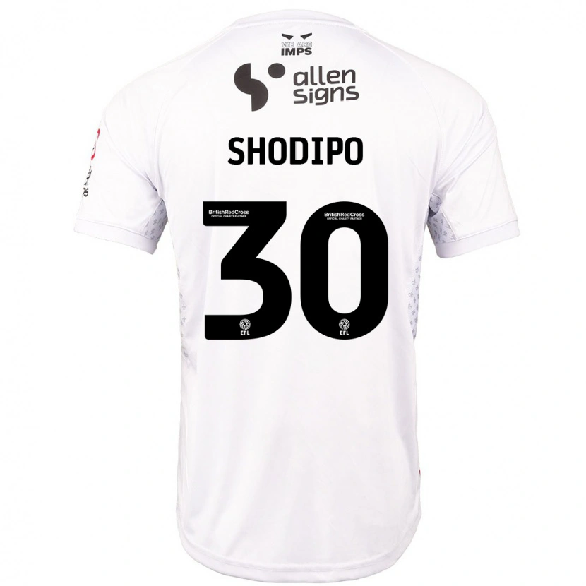 Danxen Mujer Camiseta Olamide Shodipo #30 Rojo Blanco 2ª Equipación 2024/25 La Camisa México