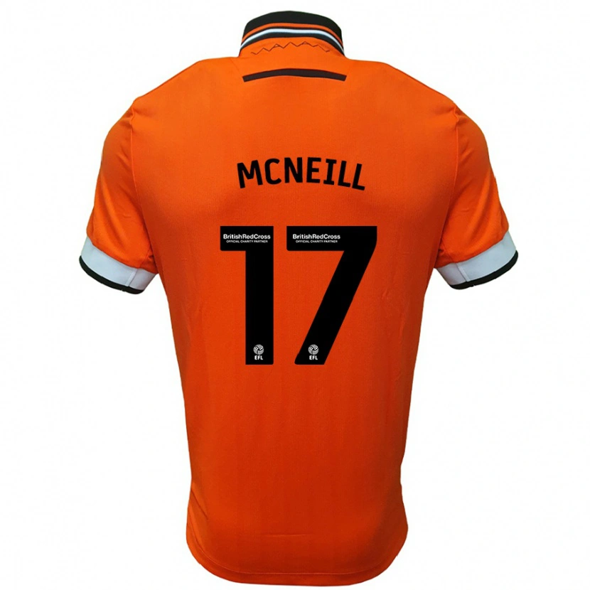 Danxen Mujer Camiseta Charlie Mcneill #17 Naranja Blanco 2ª Equipación 2024/25 La Camisa México