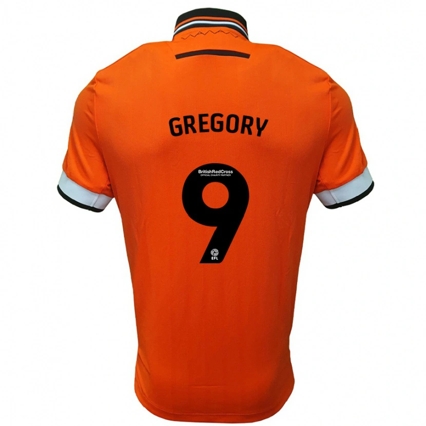 Danxen Mujer Camiseta Lee Gregory #9 Naranja Blanco 2ª Equipación 2024/25 La Camisa México