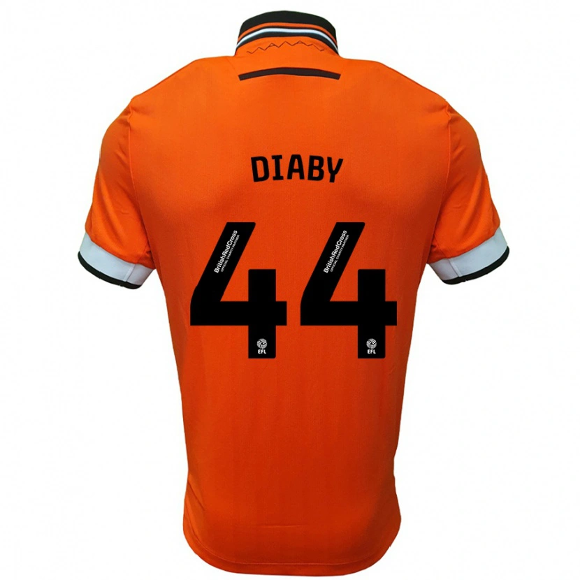 Danxen Mujer Camiseta Momo Diaby #44 Naranja Blanco 2ª Equipación 2024/25 La Camisa México