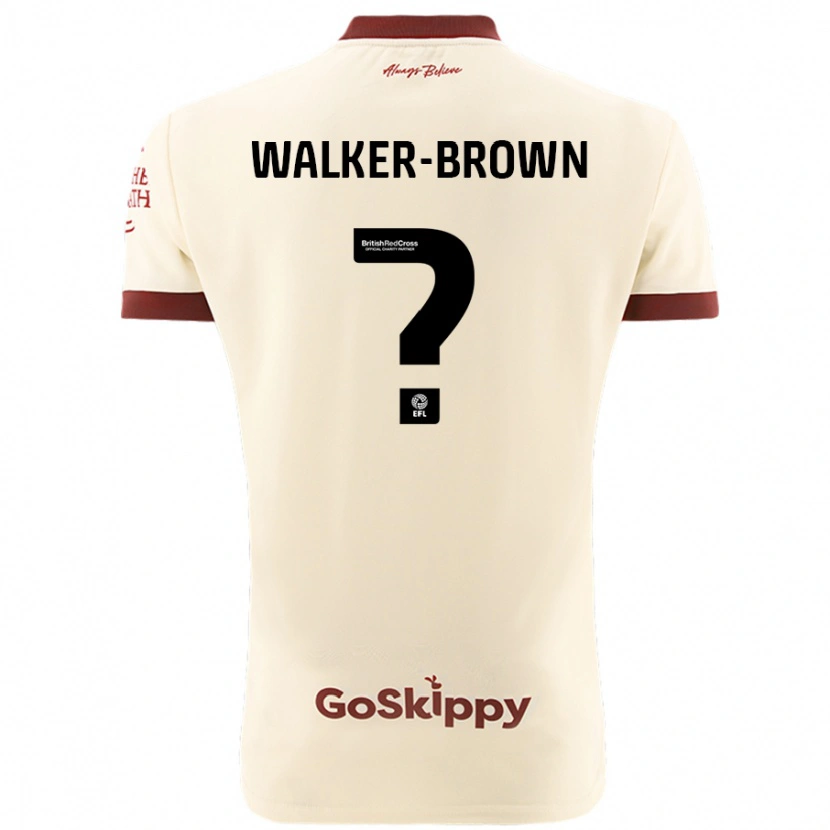 Danxen Mujer Camiseta Rushon Walker-Brown #0 Crema Blanco 2ª Equipación 2024/25 La Camisa México