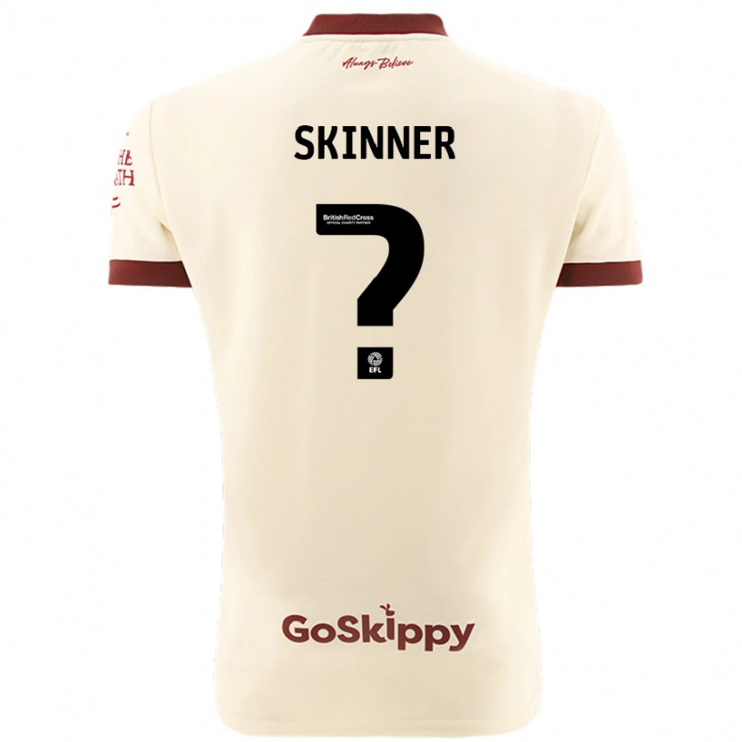 Danxen Mujer Camiseta Luke Skinner #0 Crema Blanco 2ª Equipación 2024/25 La Camisa México