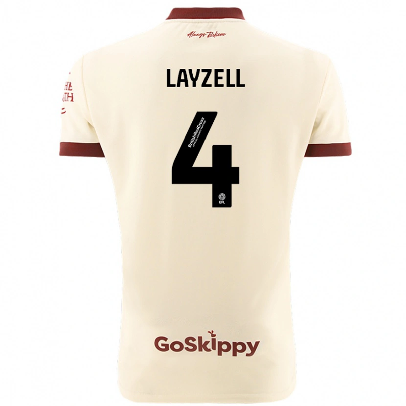 Danxen Mujer Camiseta Naomi Layzell #4 Crema Blanco 2ª Equipación 2024/25 La Camisa México