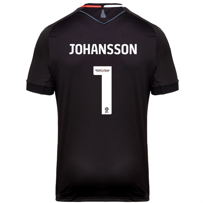 Danxen Mujer Camiseta Viktor Johansson #1 Negro 2ª Equipación 2024/25 La Camisa México