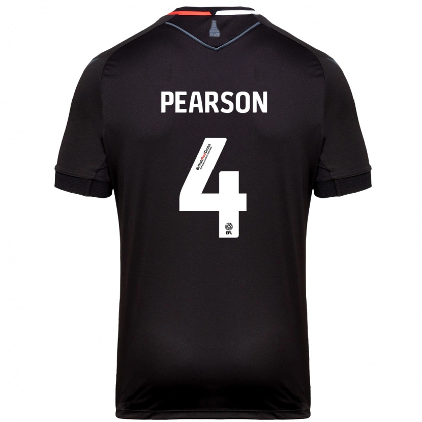 Danxen Mujer Camiseta Ben Pearson #4 Negro 2ª Equipación 2024/25 La Camisa México
