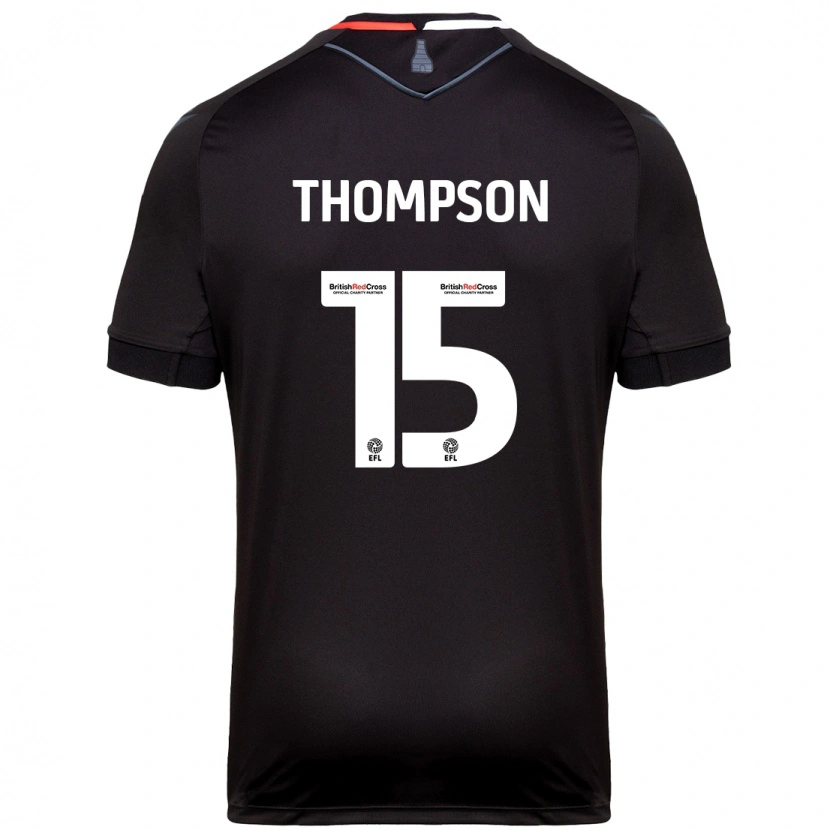 Danxen Mujer Camiseta Jordan Thompson #15 Negro 2ª Equipación 2024/25 La Camisa México