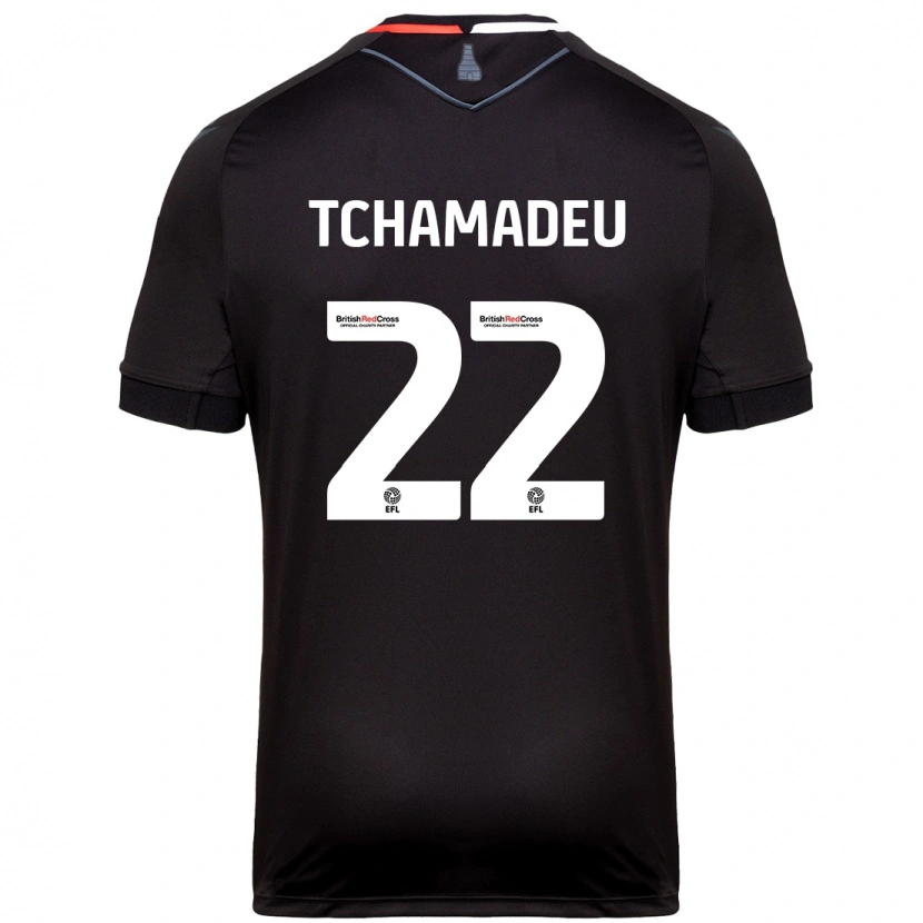 Danxen Mujer Camiseta Junior Tchamadeu #22 Negro 2ª Equipación 2024/25 La Camisa México