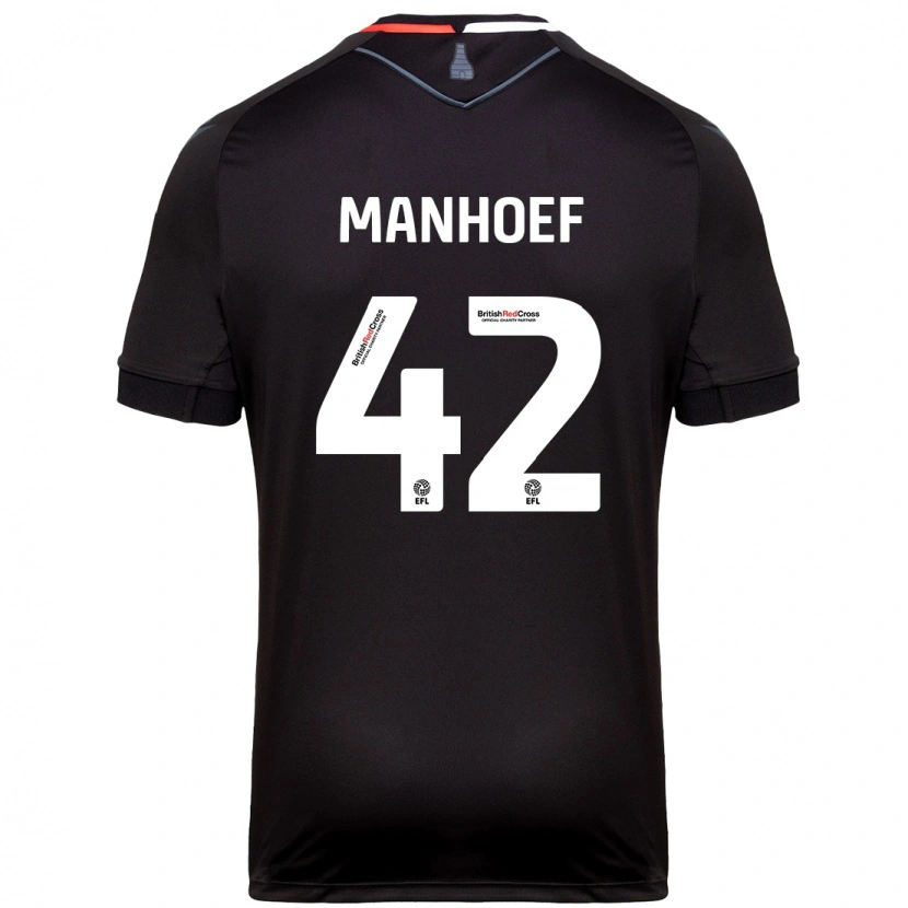Danxen Mujer Camiseta Million Manhoef #42 Negro 2ª Equipación 2024/25 La Camisa México