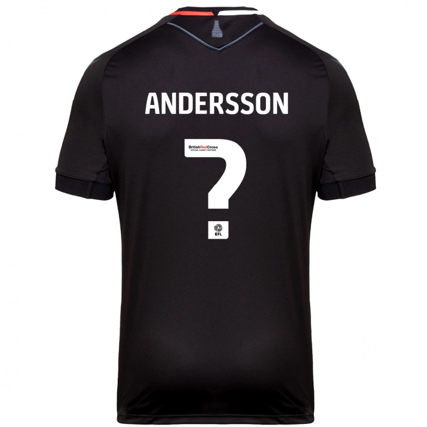 Danxen Mujer Camiseta Edwin Andersson #0 Negro 2ª Equipación 2024/25 La Camisa México