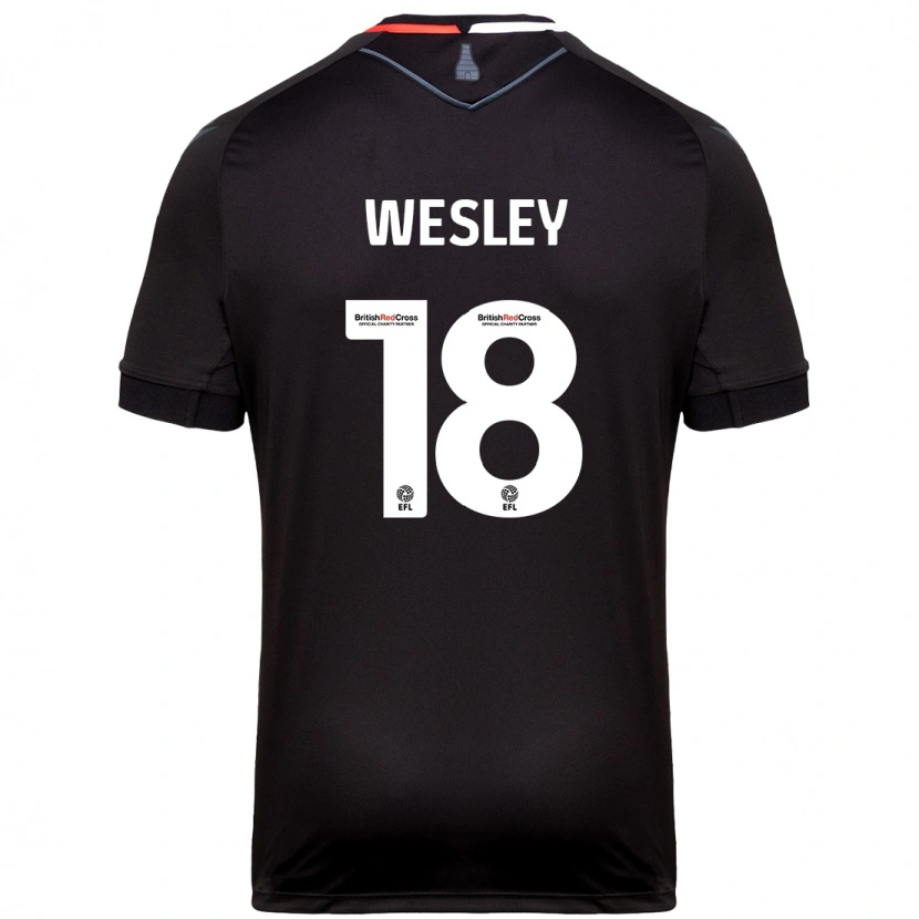 Danxen Mujer Camiseta Wesley Moraes #18 Negro 2ª Equipación 2024/25 La Camisa México
