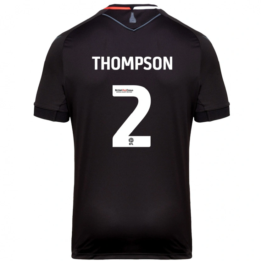 Danxen Mujer Camiseta Sophie Thompson #2 Negro 2ª Equipación 2024/25 La Camisa México