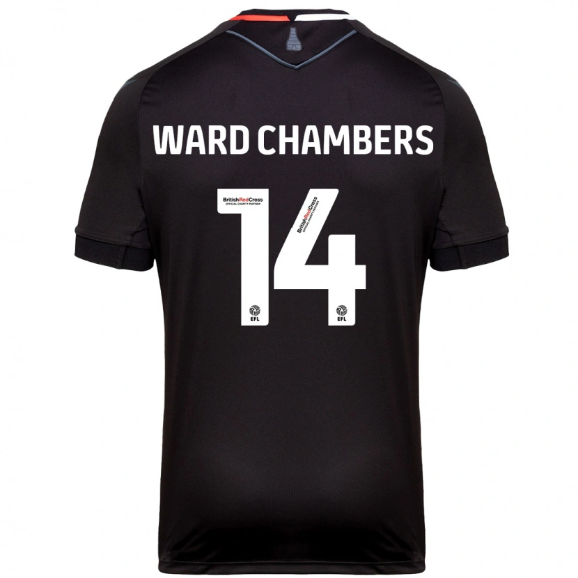 Danxen Mujer Camiseta Courtnay Ward-Chambers #14 Negro 2ª Equipación 2024/25 La Camisa México
