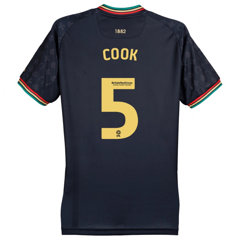Danxen Mujer Camiseta Steve Cook #5 Azul Marino Oscuro 2ª Equipación 2024/25 La Camisa México