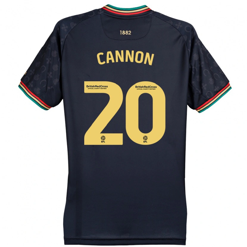 Danxen Mujer Camiseta Reggie Cannon #20 Azul Marino Oscuro 2ª Equipación 2024/25 La Camisa México