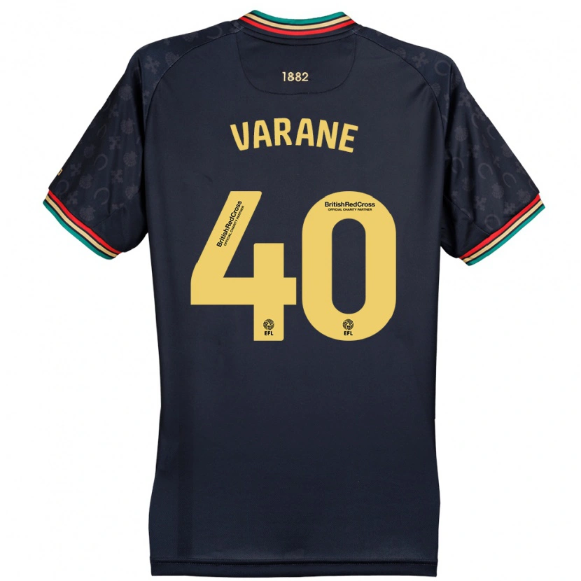 Danxen Mujer Camiseta Jonathan Varane #40 Azul Marino Oscuro 2ª Equipación 2024/25 La Camisa México