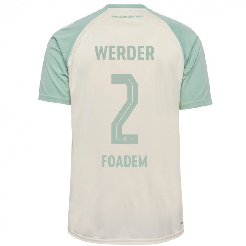 Danxen Mujer Camiseta Yann Tchouambou #2 Blanquecino Verde Claro 2ª Equipación 2024/25 La Camisa México